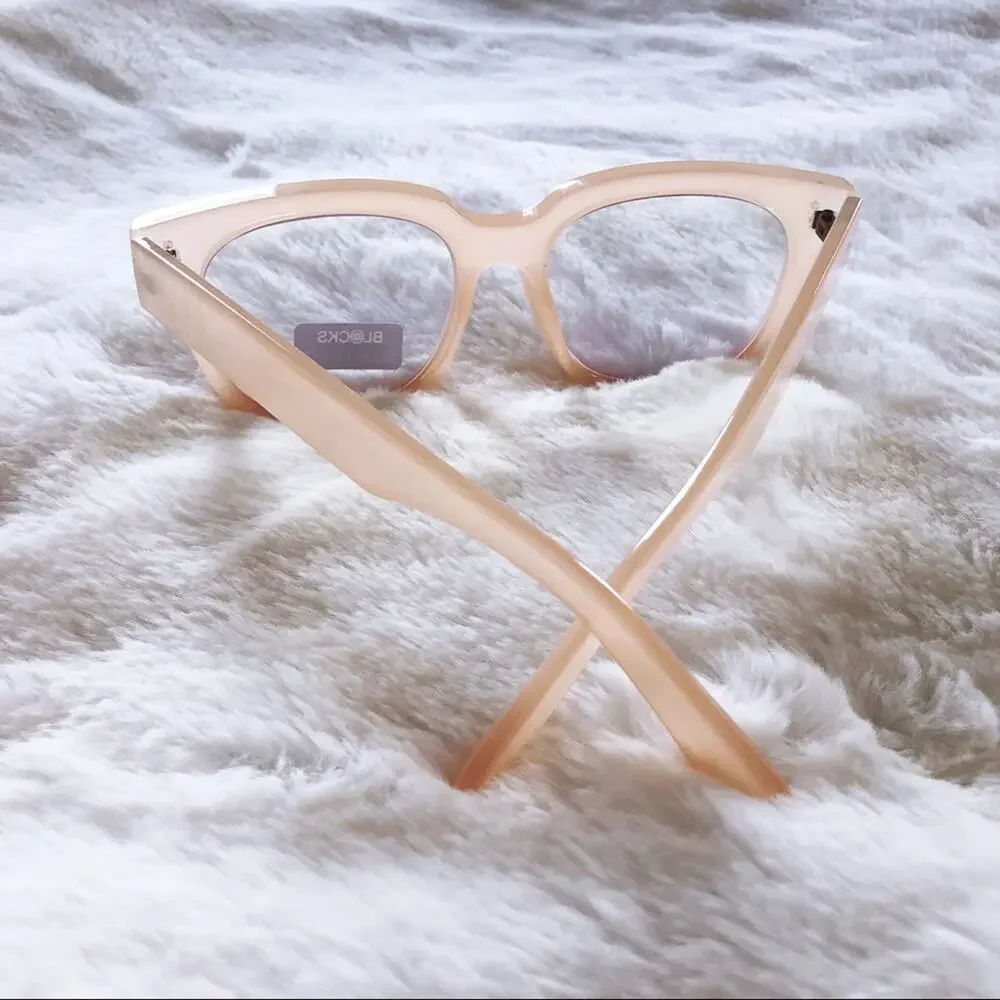 Juliette Clear Pink Computer Blue Light Glasses